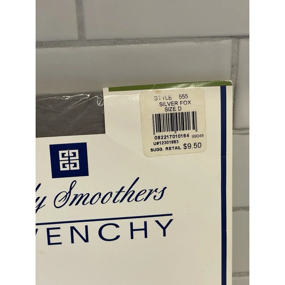 Vtg Givenchy Pantyhose Size D‎ Silver Fox Grey Body Smoothers Sheer Support New